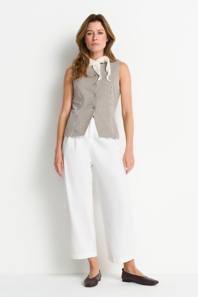 Weiße High-Waist-Jeans-Rich & Royal