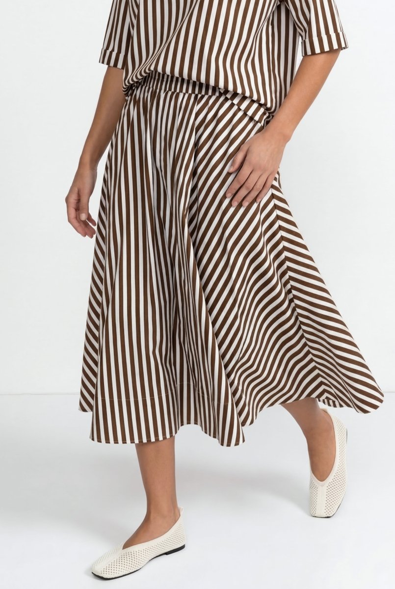 Gestreifter A-Linien-Rock-Rich & Royal