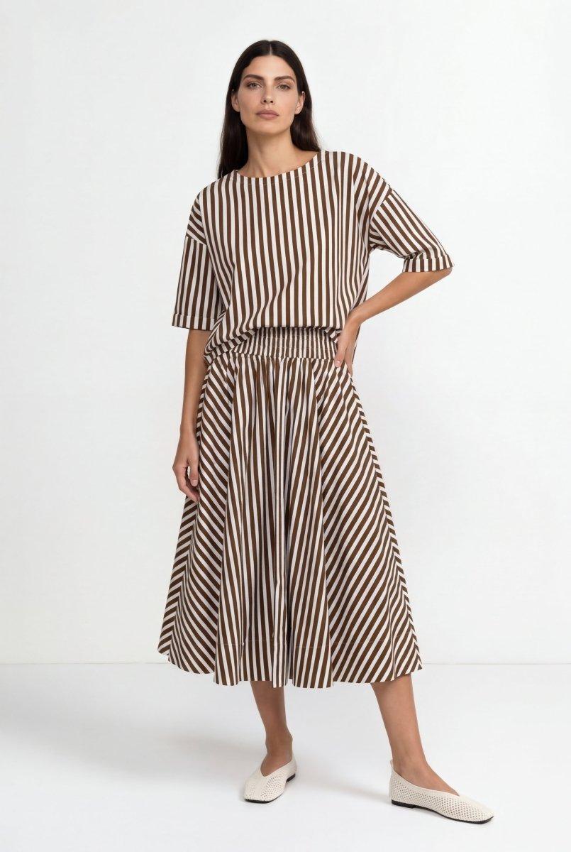 Gestreiftes Crop-Shirt-Rich & Royal