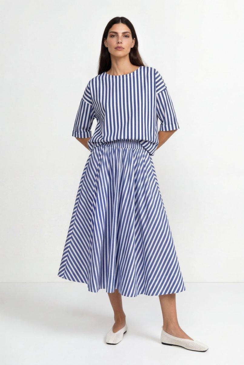 Gestreiftes Crop-Shirt-Rich & Royal