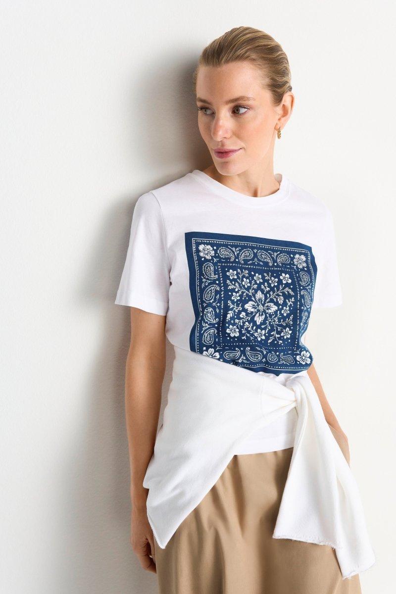T-Shirt mit Bandana-Print-Rich & Royal