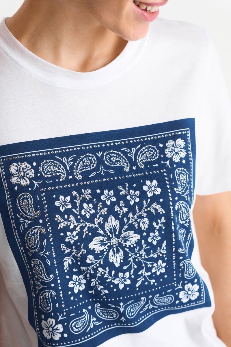 T-Shirt mit Bandana-Print-Rich & Royal