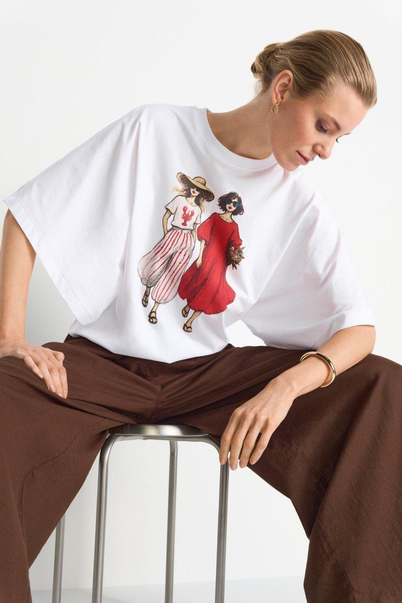 T-Shirt mit Print-Rich & Royal