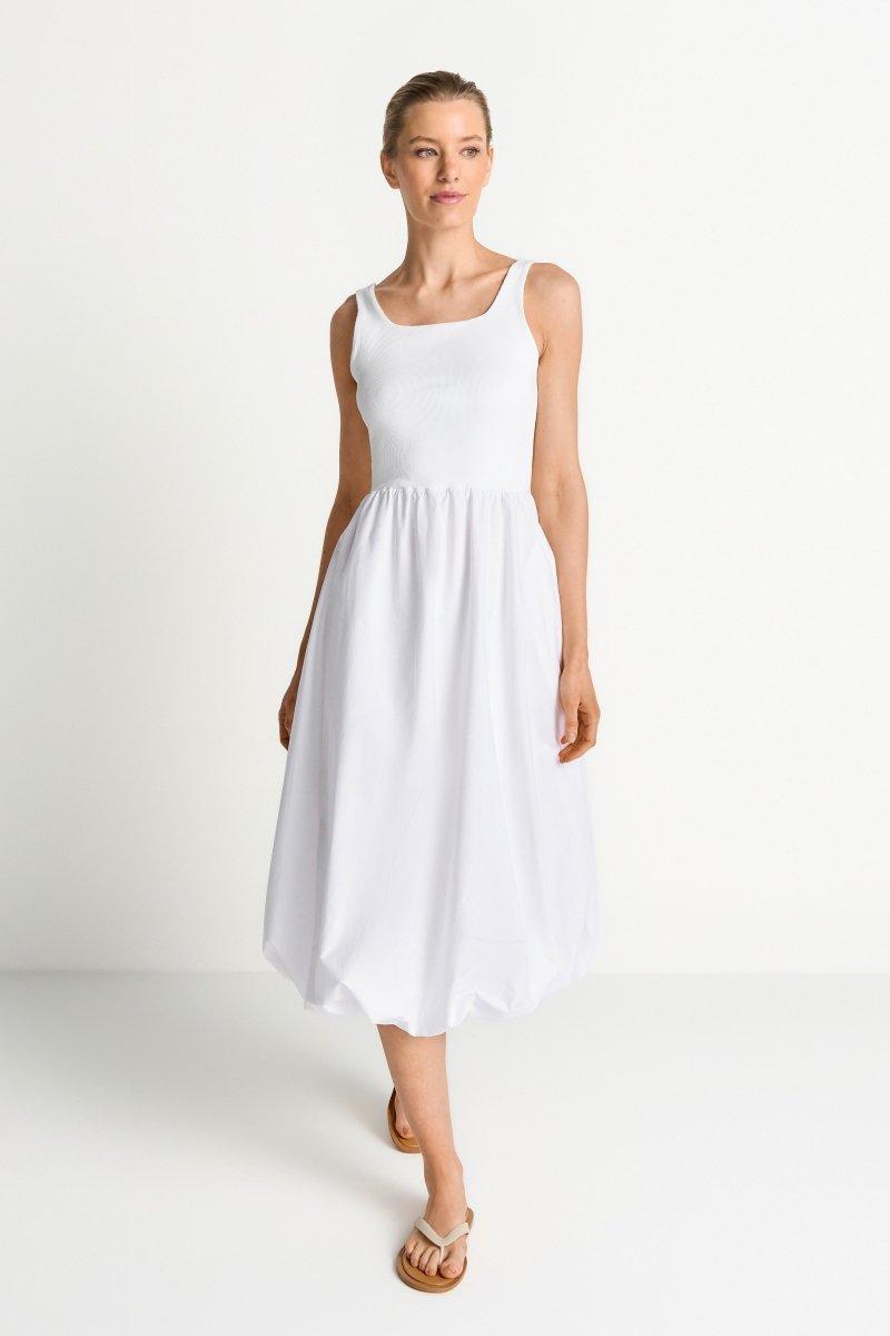 White balloon dress