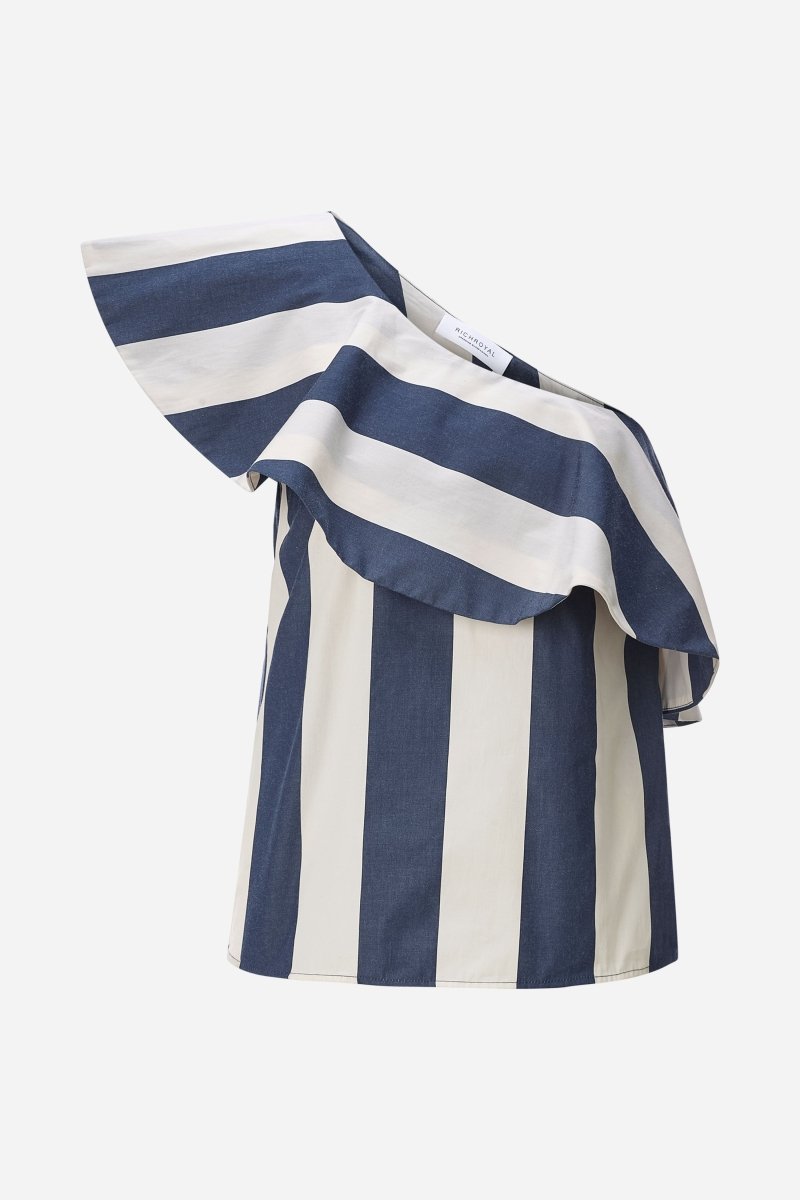 Gestreiftes One-Shoulder-Top-Rich & Royal