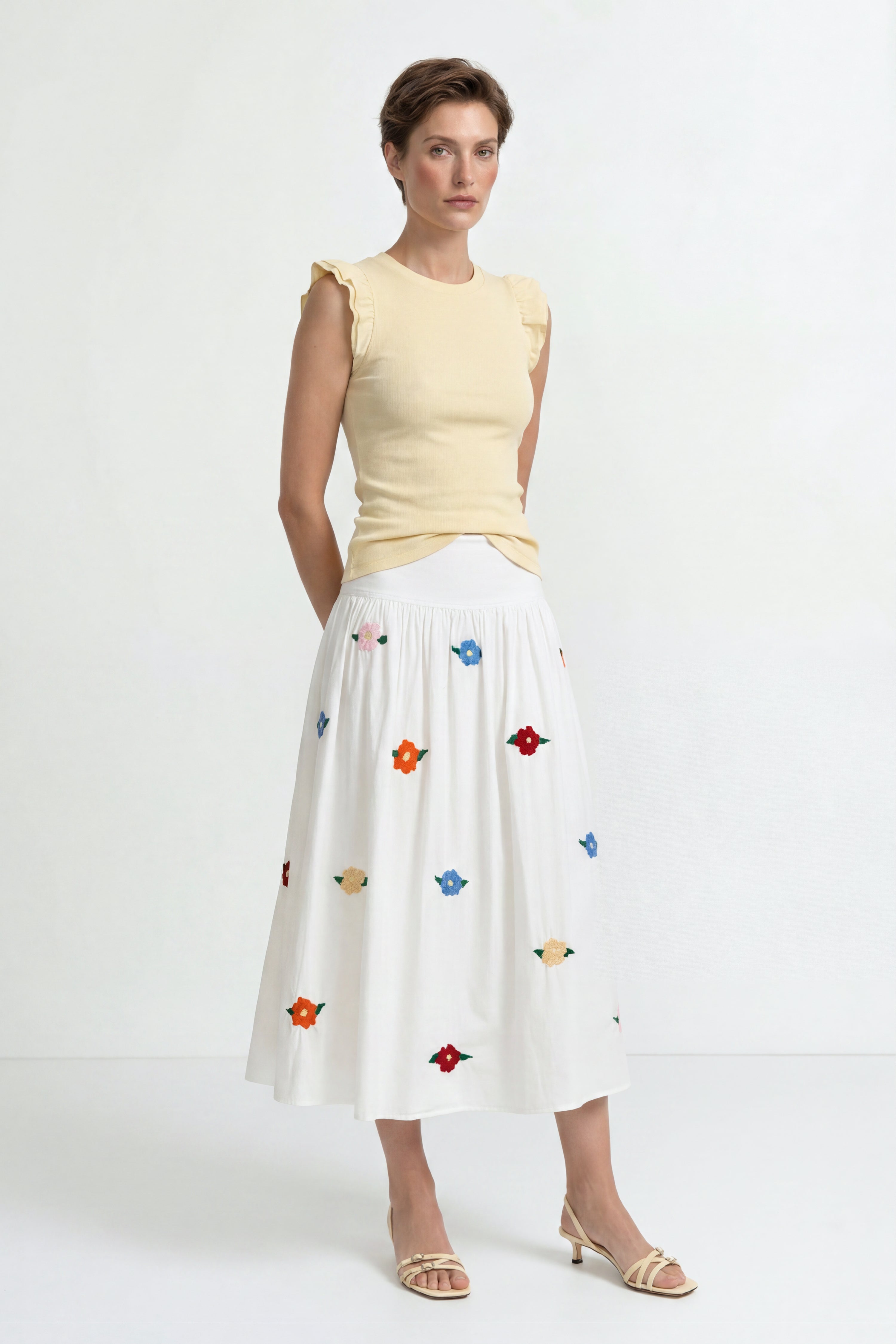 Organic Rib Volant Top-Rich & Royal