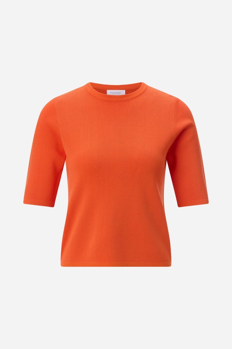 Kurzarm-Pullover mit Rippkragen-Rich & Royal