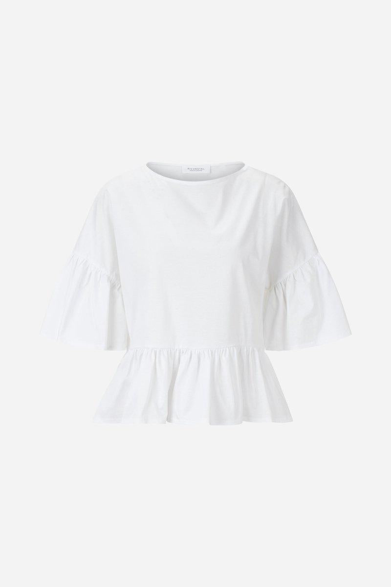Baumwoll-Shirt mit Schößchen-Rich & Royal
