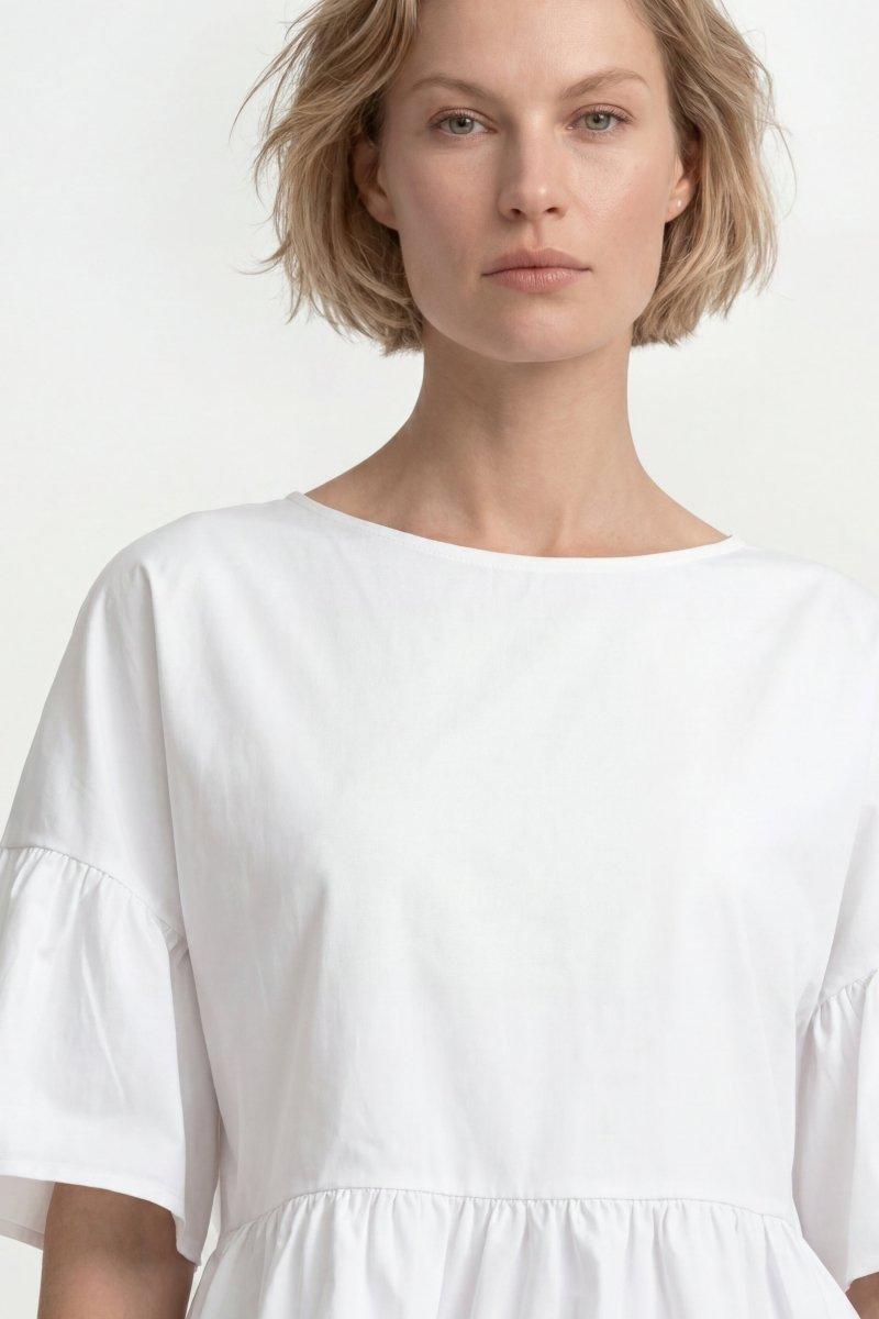 Baumwoll-Shirt mit Schößchen-Rich & Royal