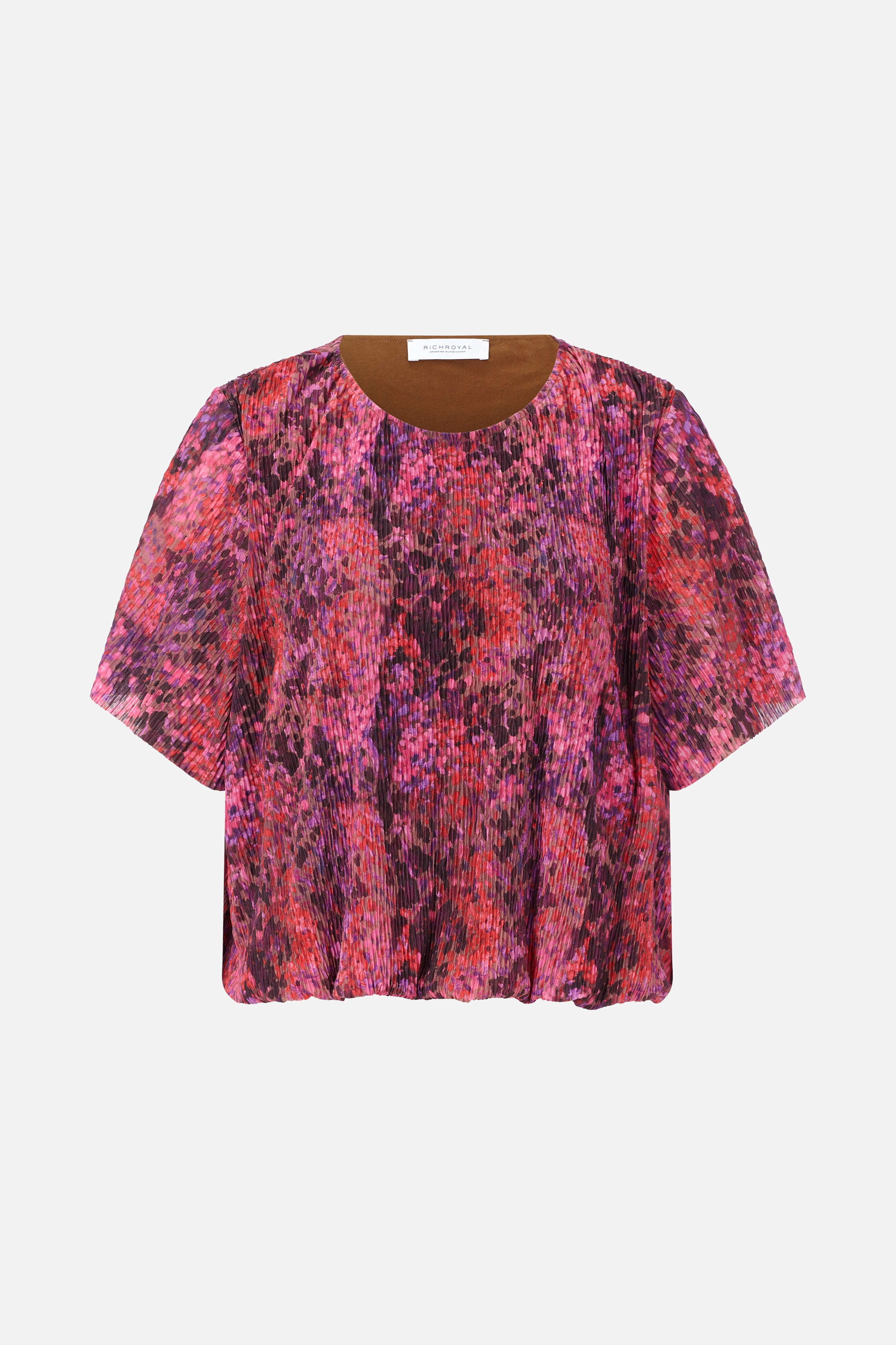 Plissee-Shirt mit Print-Rich & Royal