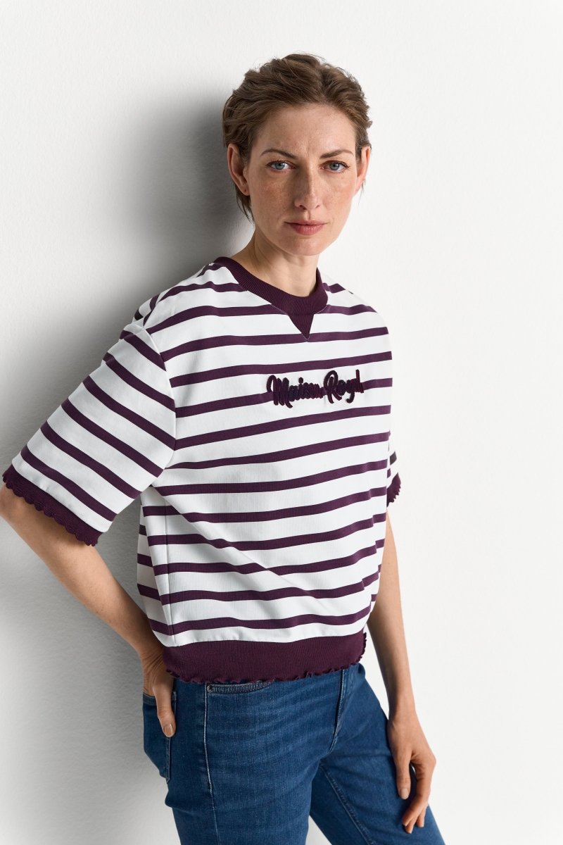 Gestreiftes Kurzarmshirt-Rich & Royal