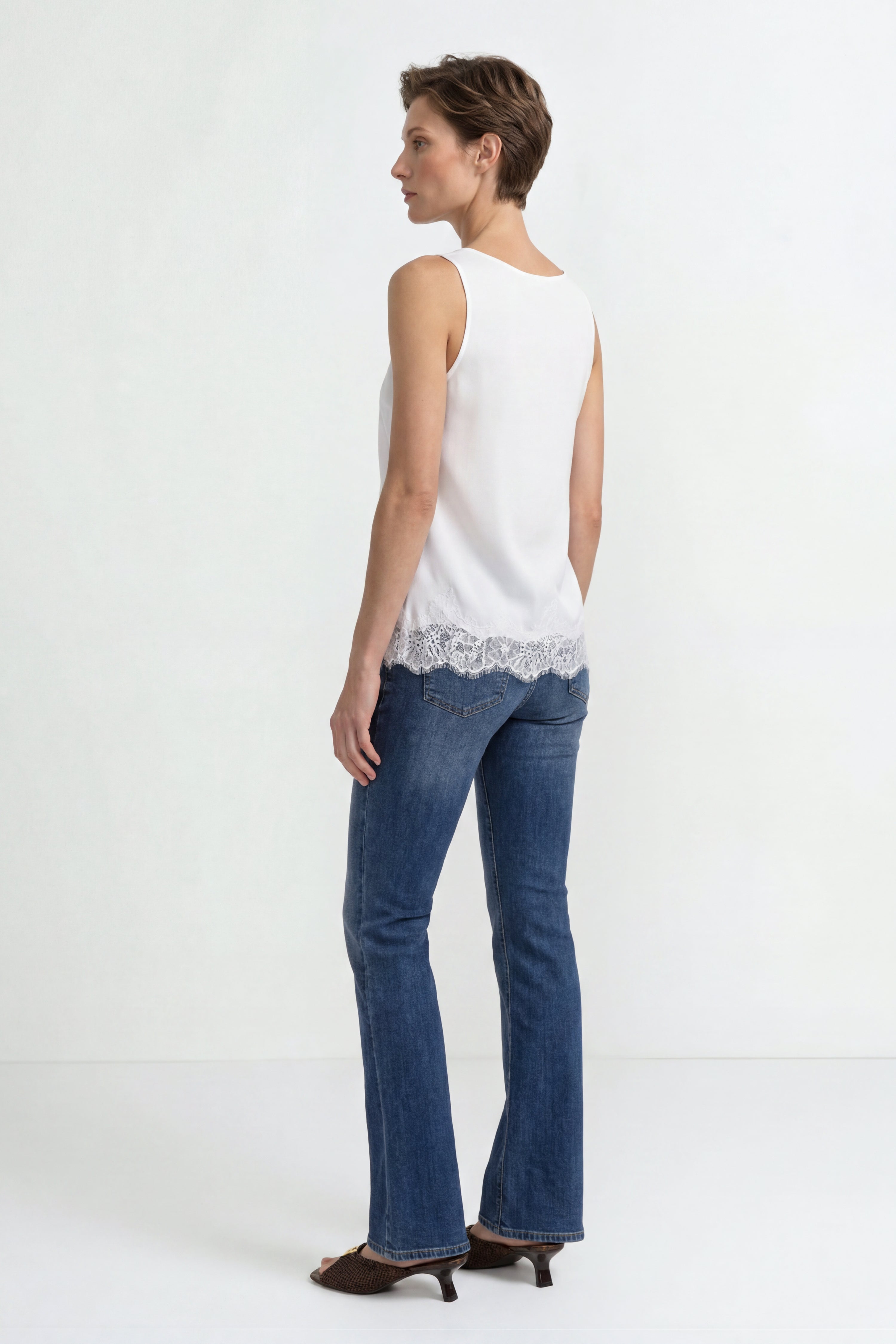 Satin Top mit Spitze-Rich & Royal