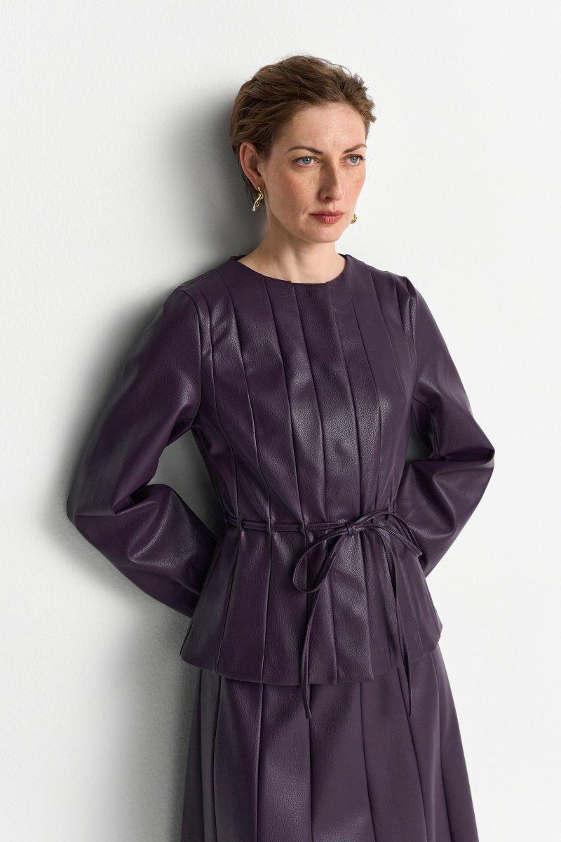 Taillierte Jacke in Lederoptik-Rich & Royal