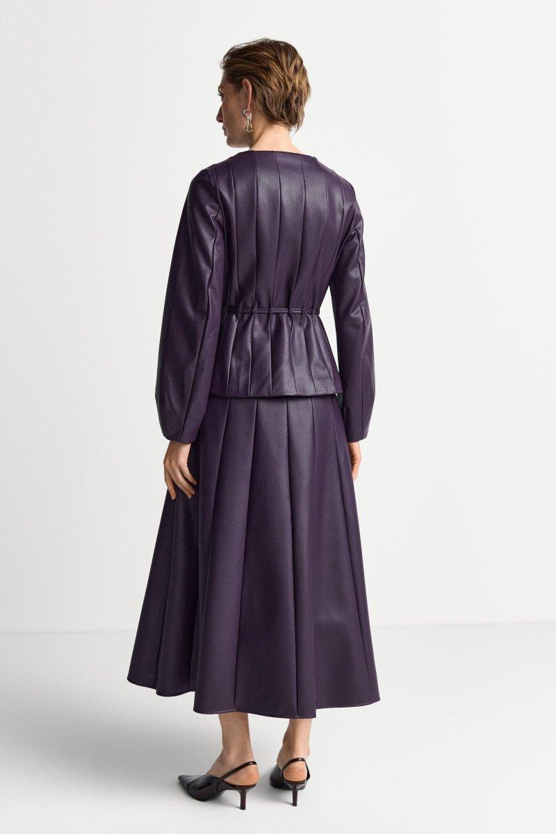 Taillierte Jacke in Lederoptik-Rich & Royal