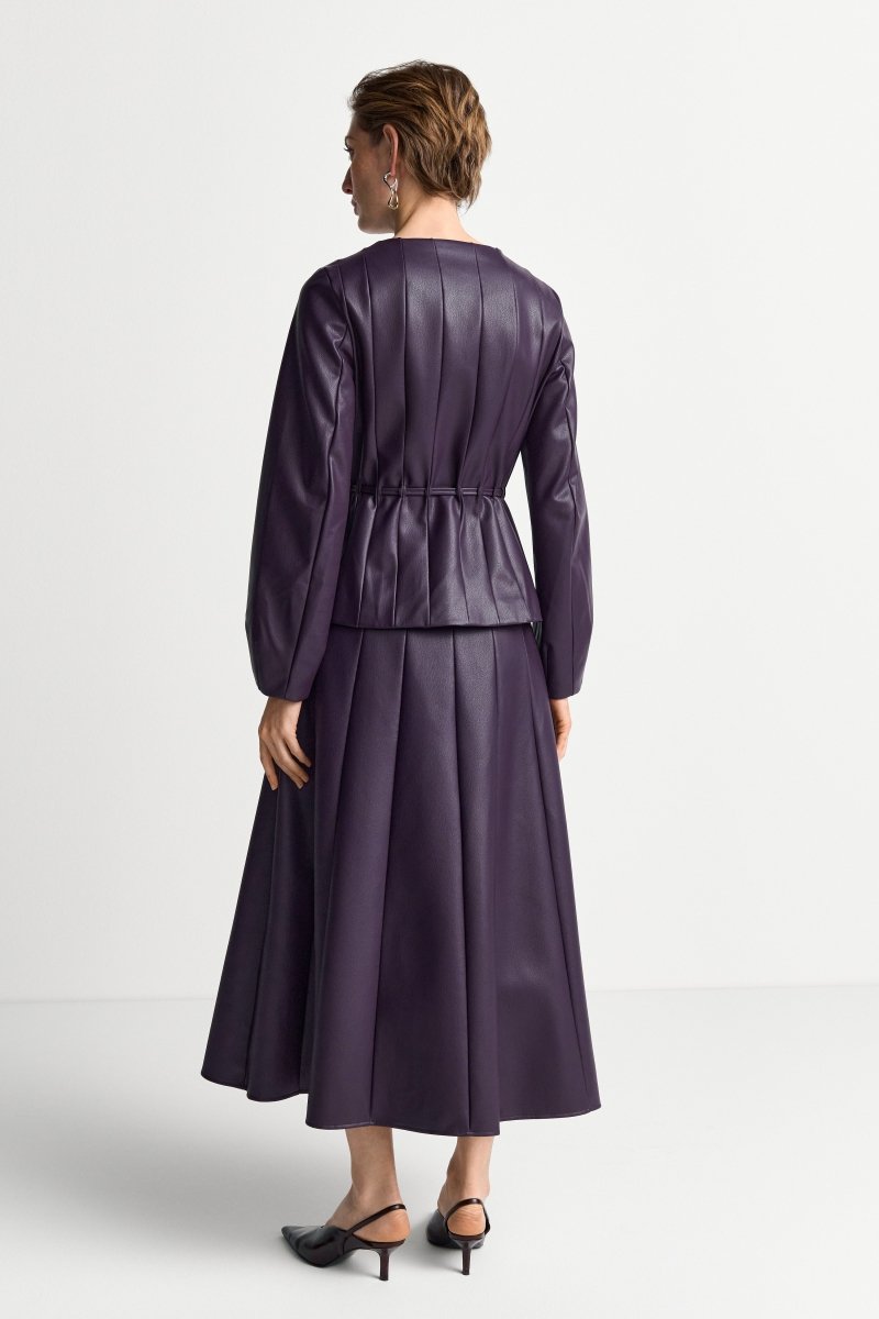 Taillierte Jacke in Lederoptik-Rich & Royal
