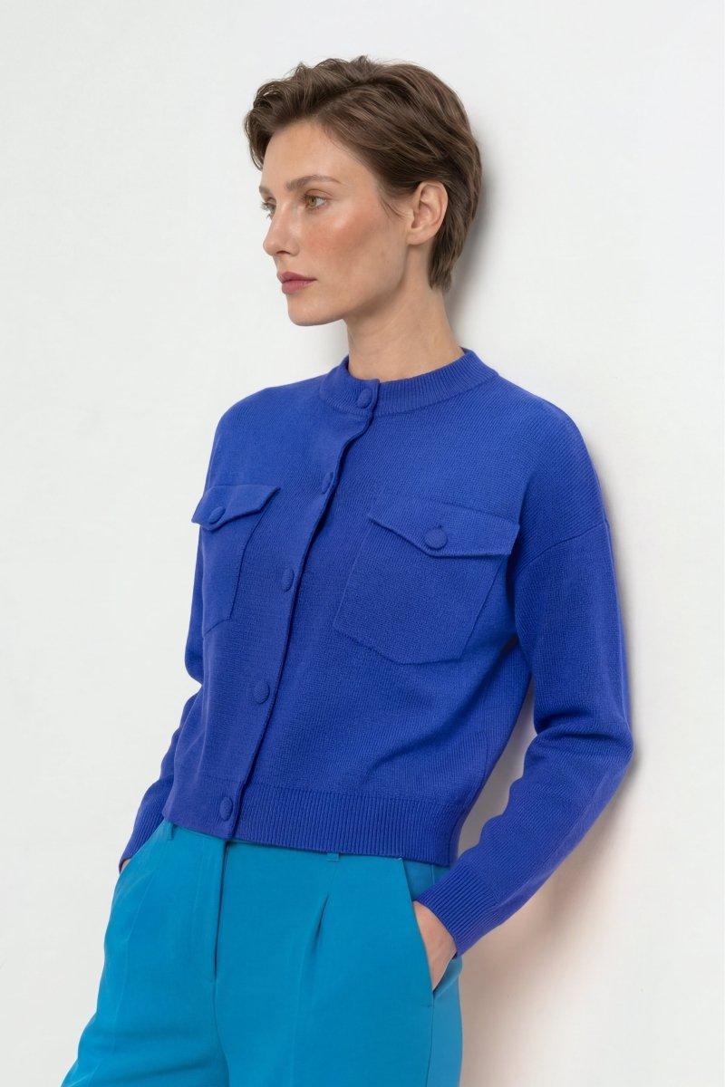 Cardigan mit Brusttaschen-Rich & Royal