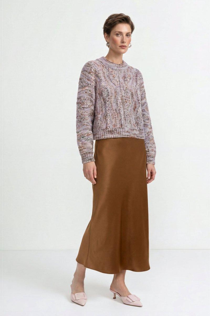 Pullover mit Zopfmuster-Rich & Royal