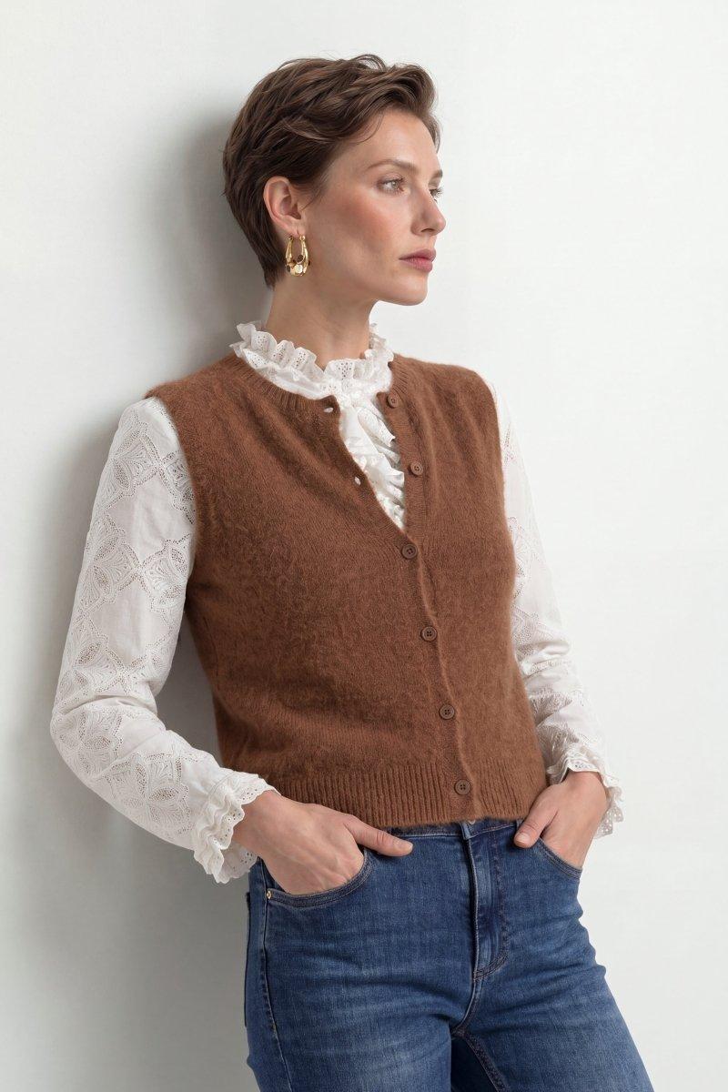 Strickweste mit Knöpfen-Rich & Royal
