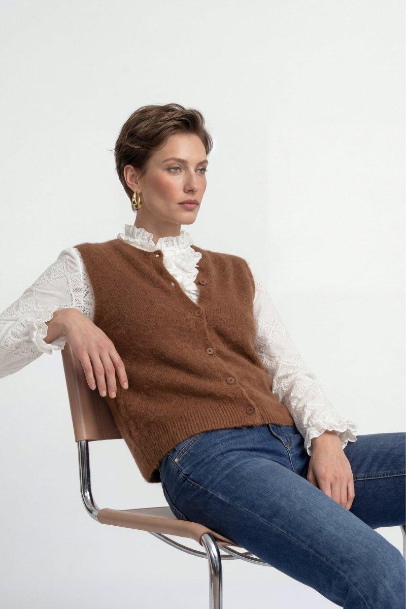 Strickweste mit Knöpfen-Rich & Royal