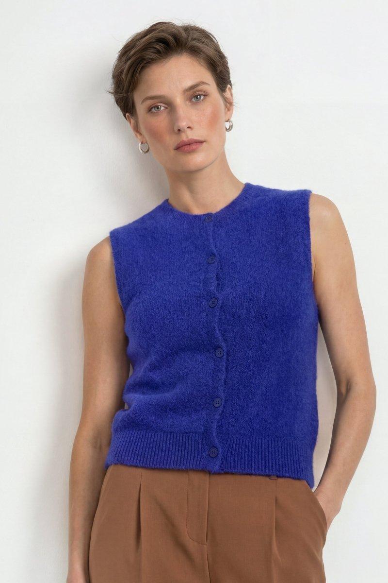 Strickweste mit Knöpfen-Rich & Royal