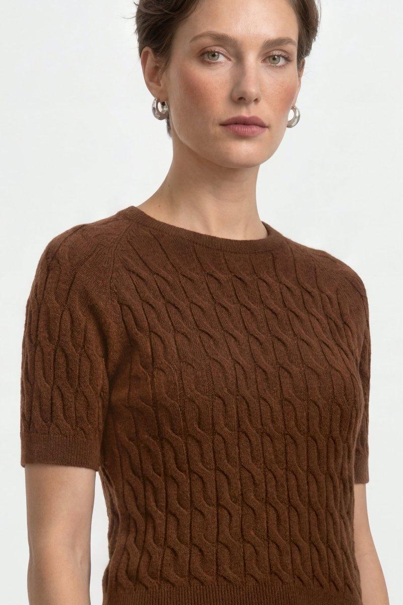 Pullover mit Zopfstrick-Rich & Royal