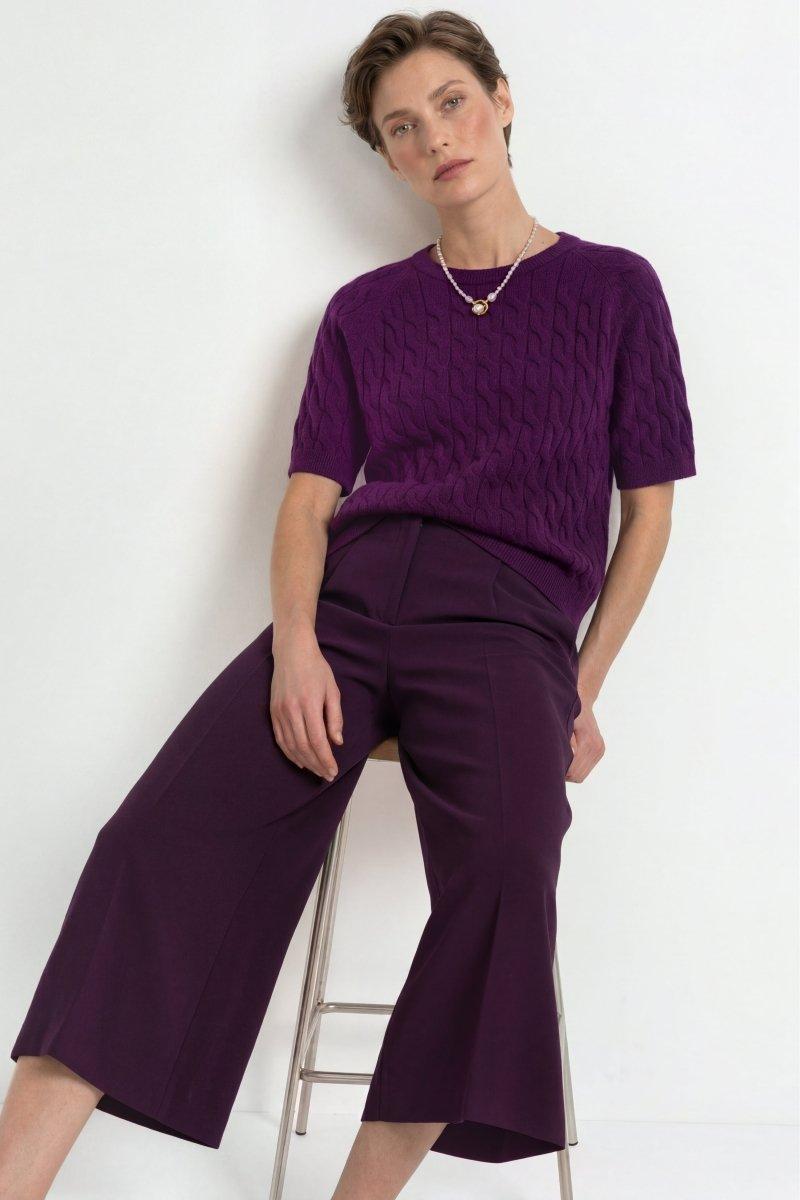 Pullover mit Zopfstrick-Rich & Royal