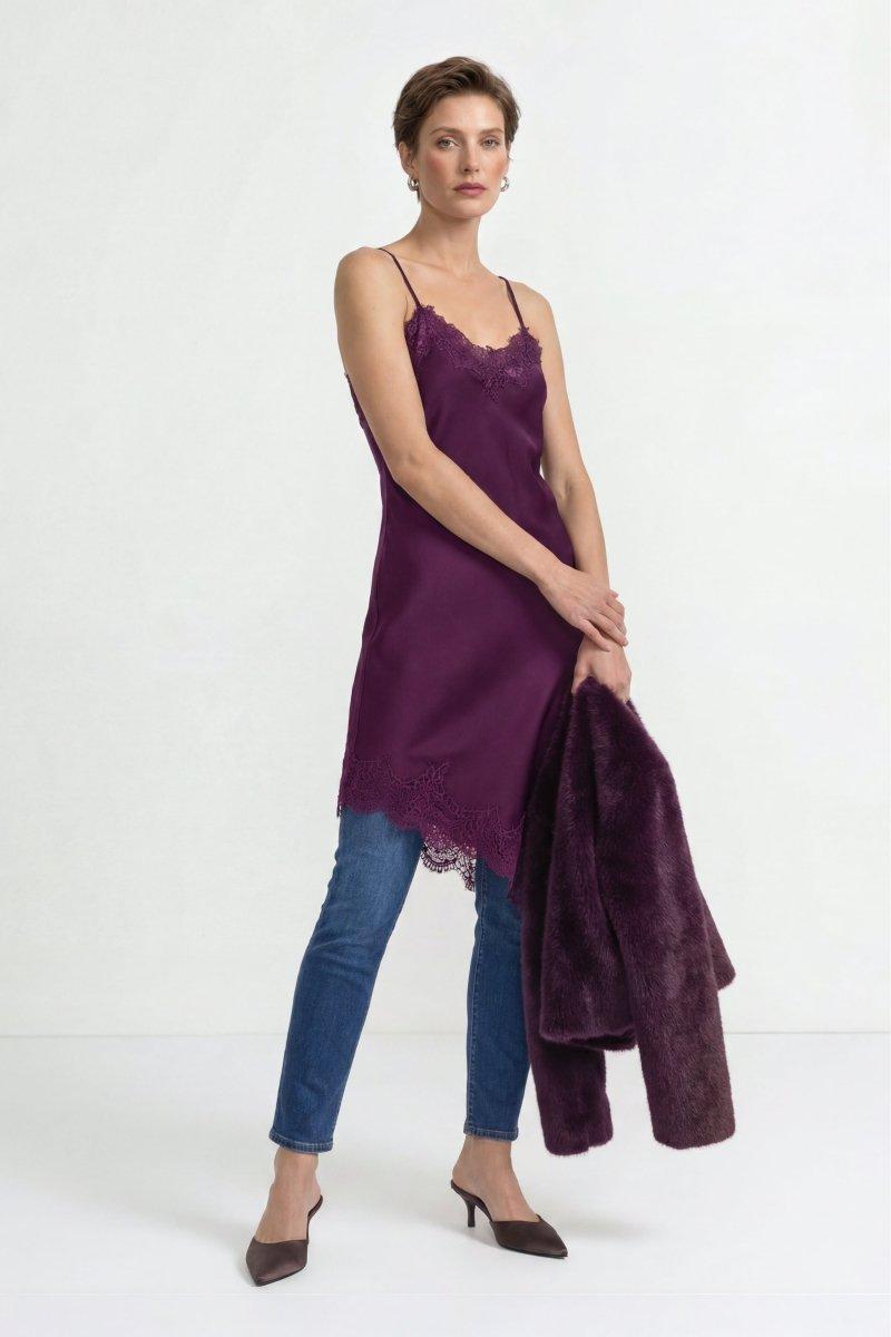 Slipdress mit Spitze-Rich & Royal