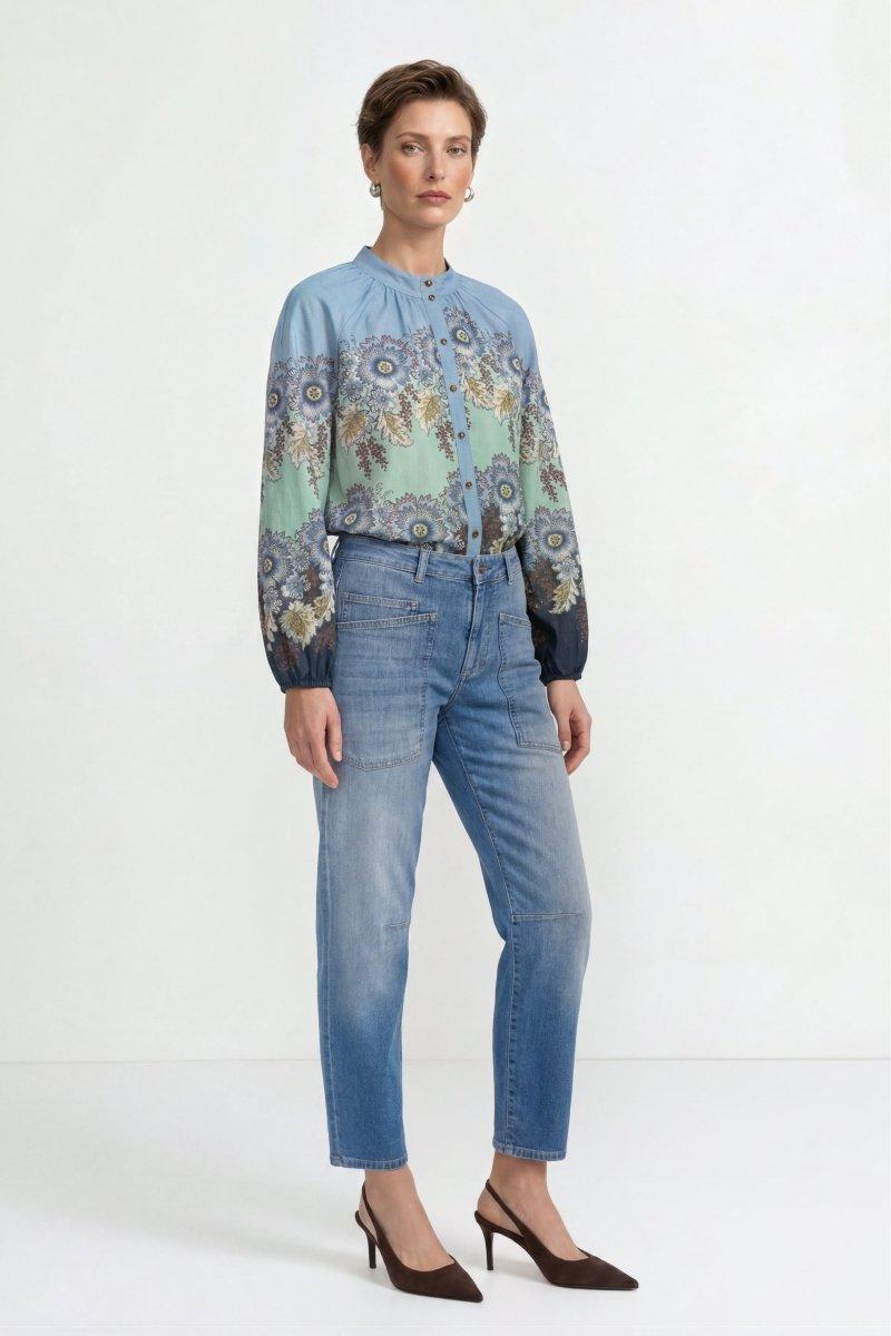 Bluse mit Print-Rich & Royal
