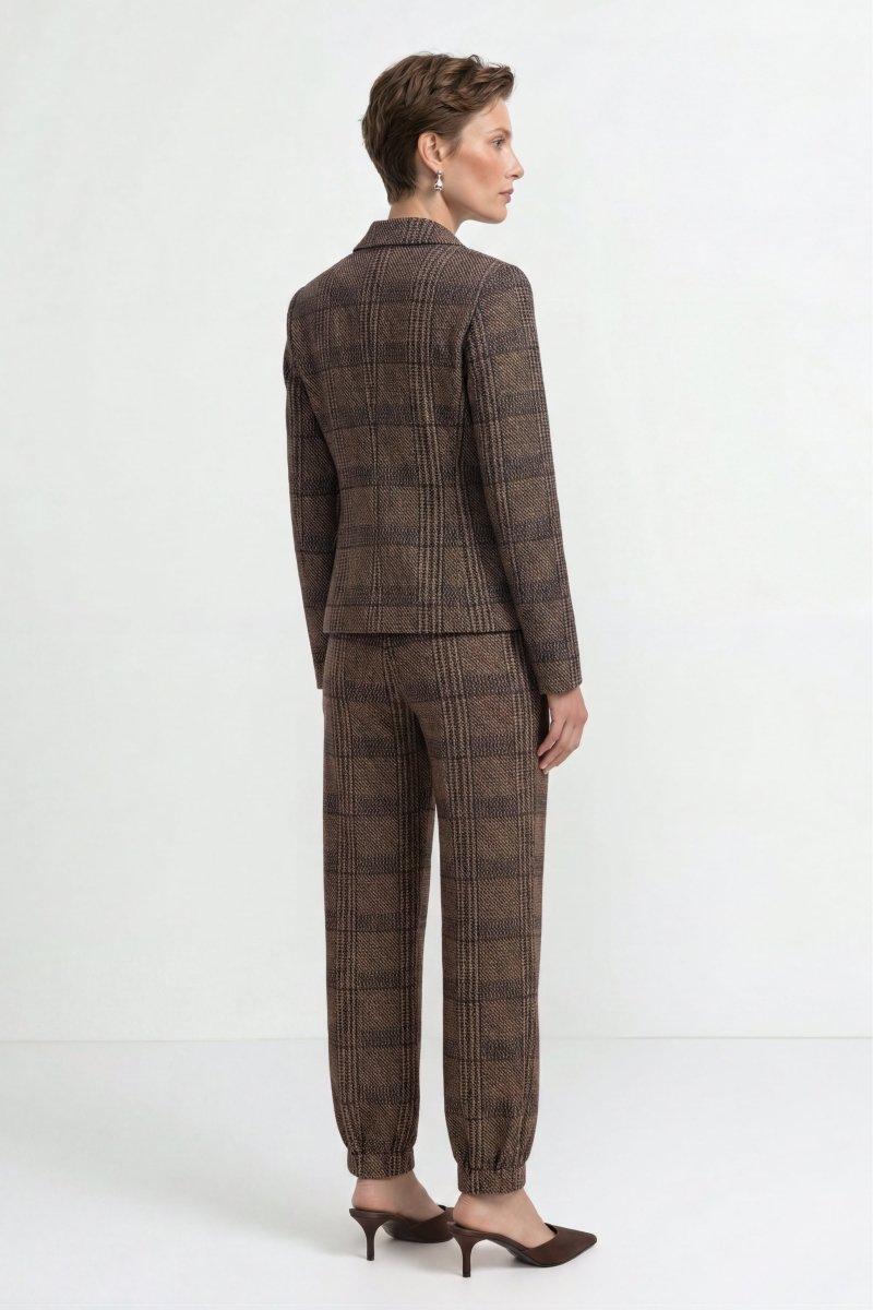 Bundfaltenhose mit Glencheck-Rich & Royal