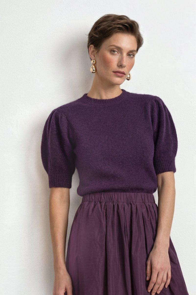 Kurzarm-Pullover mit Puffärmeln-Rich & Royal