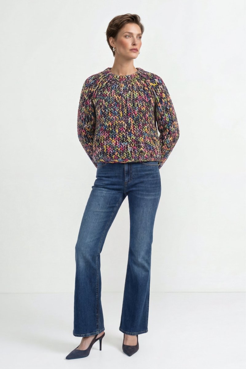 Cropped Grobstrickpullover-Rich & Royal