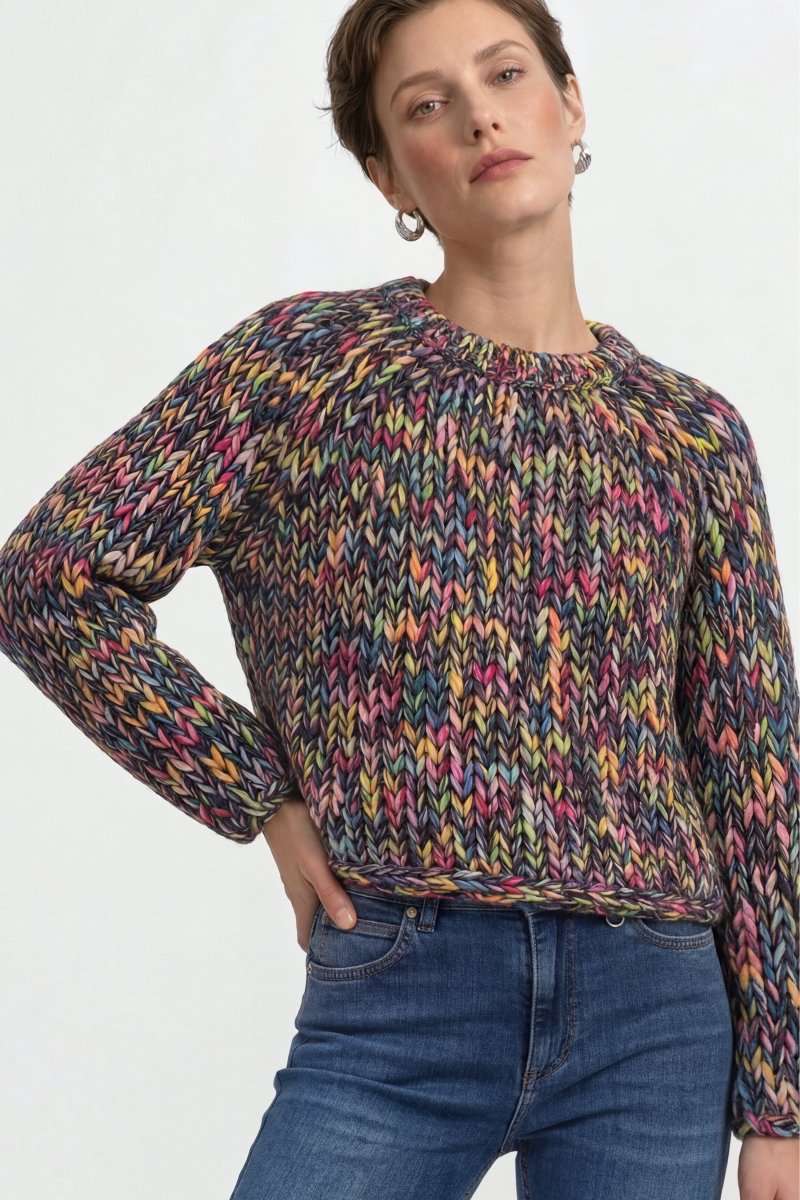 Cropped Grobstrickpullover-Rich & Royal