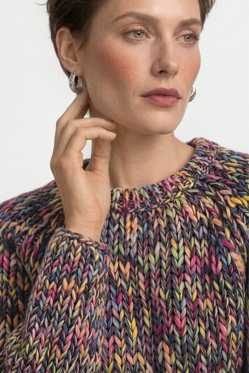 Cropped Grobstrickpullover-Rich & Royal