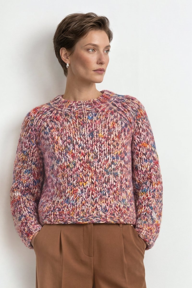 Cropped Grobstrickpullover-Rich & Royal