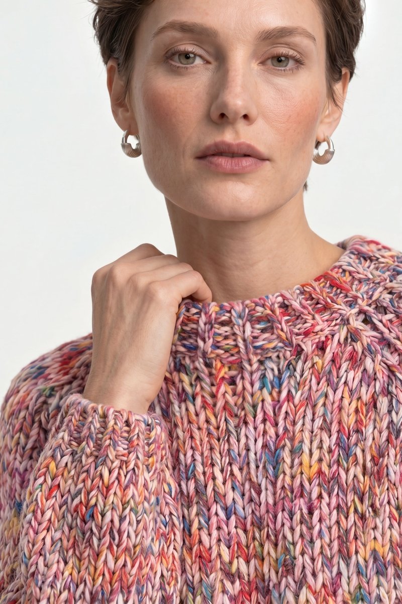 Cropped Grobstrickpullover-Rich & Royal