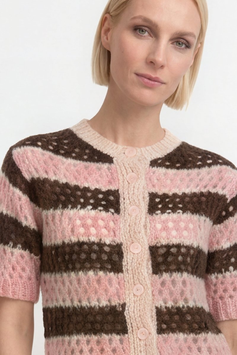 Striped Alpaca-Blend Cardigan | Rich & Royal