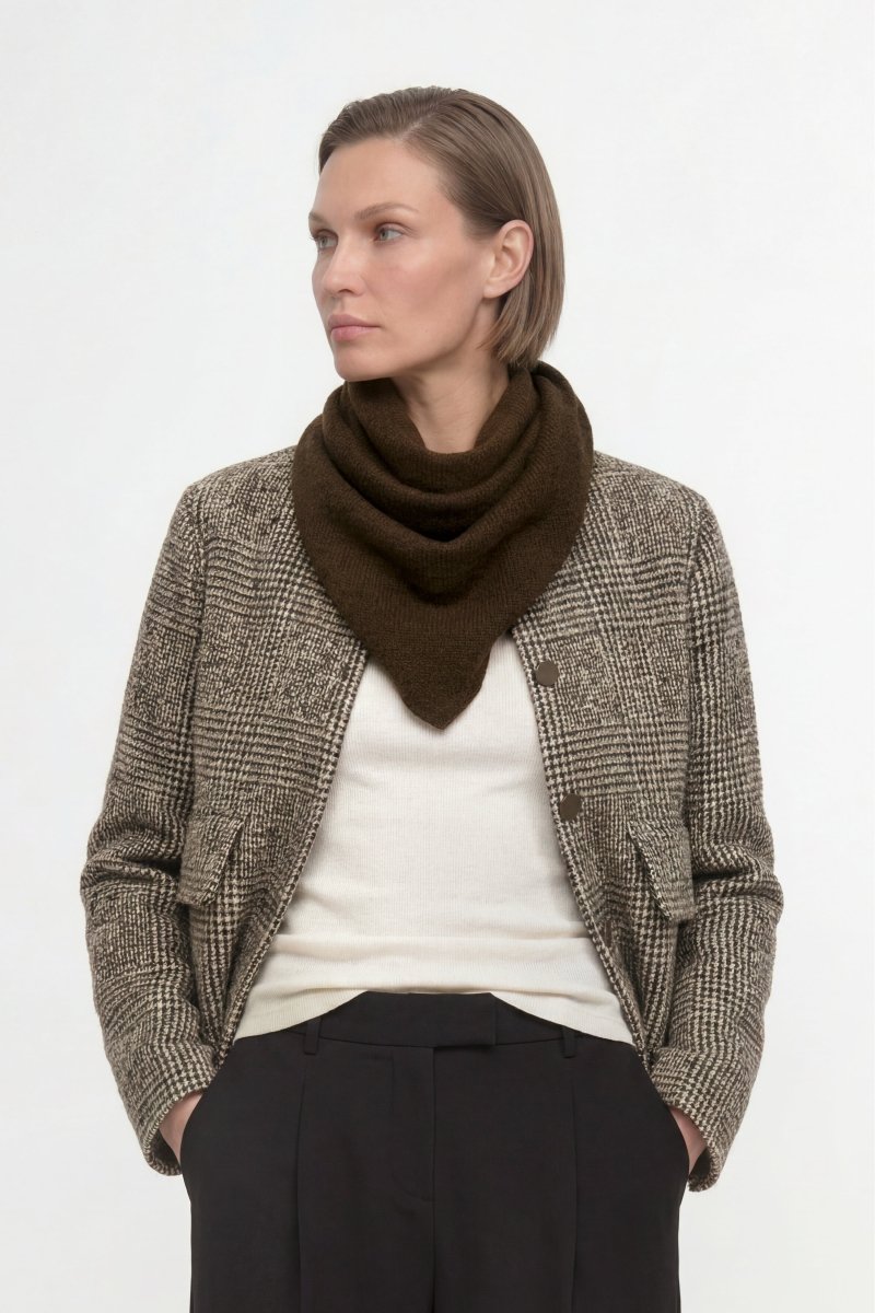 Jacke mit Karo-Muster aus Wollmix-Rich & Royal