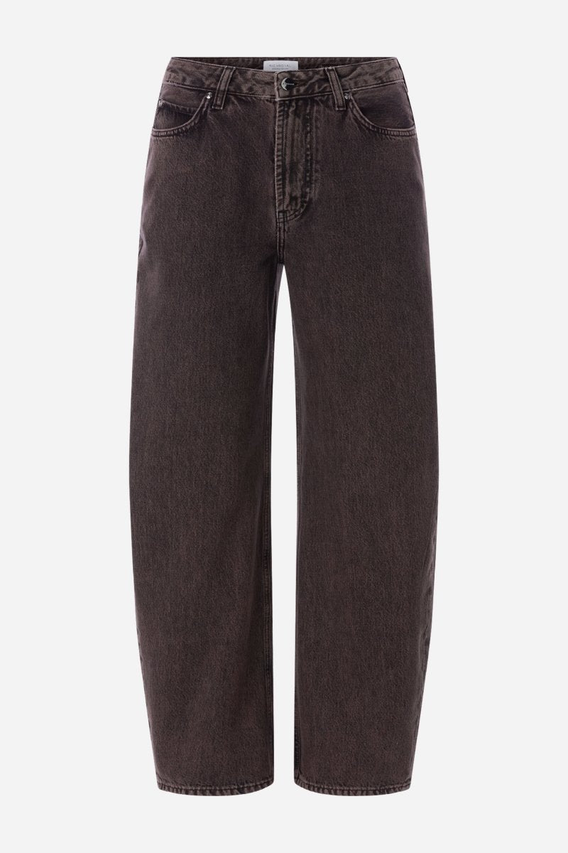 Baumwoll-Denim in Barrel-Fit-Rich & Royal
