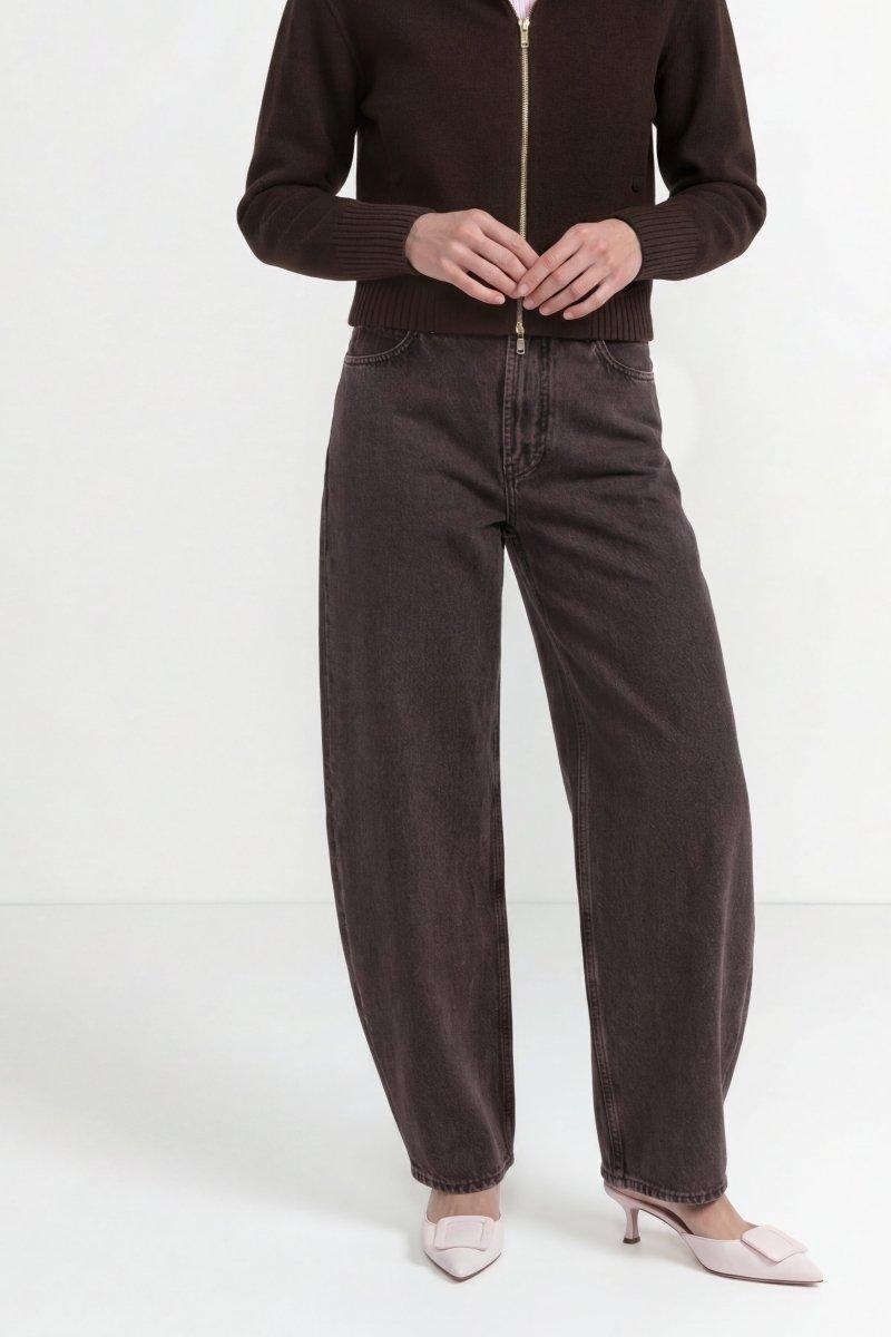 Baumwoll-Denim in Barrel-Fit-Rich & Royal