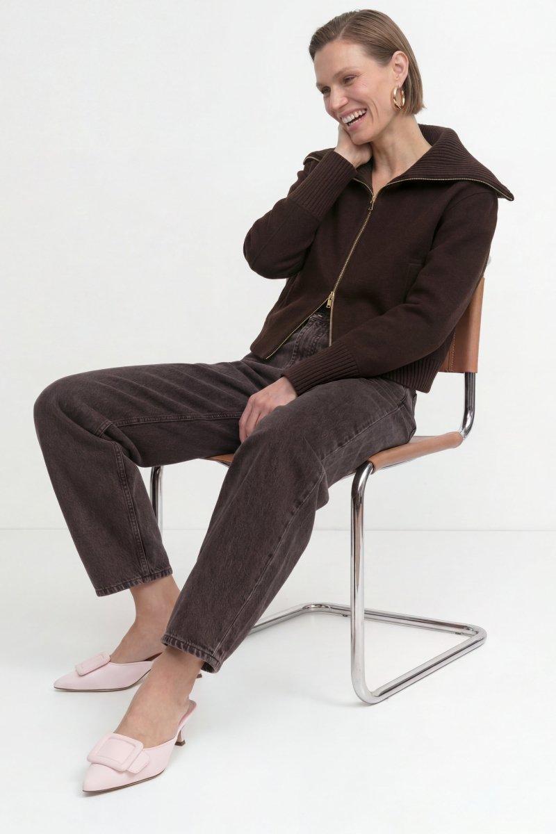 Baumwoll-Denim in Barrel-Fit-Rich & Royal