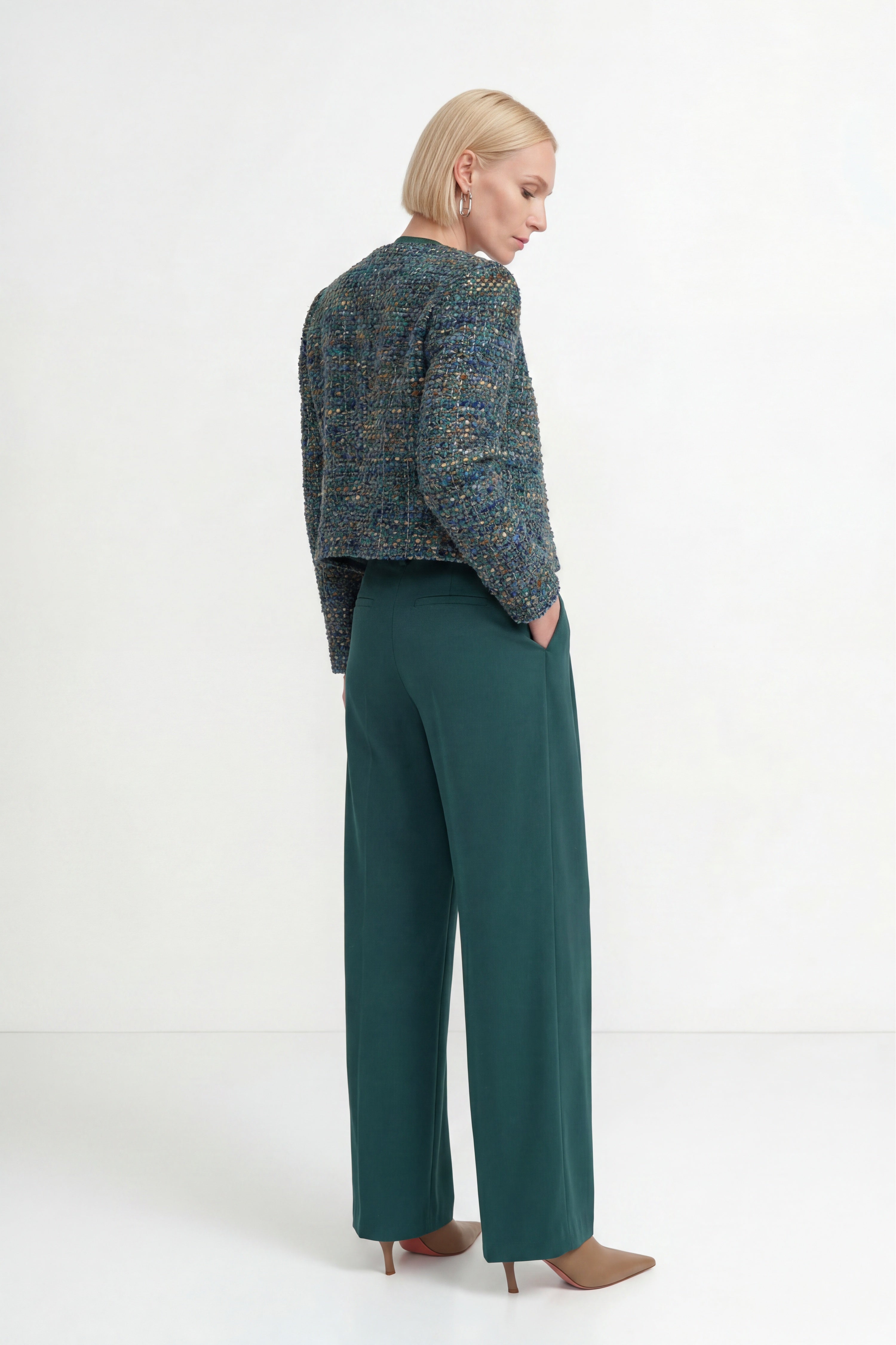 Wide-Leg Bundfaltenhose-Rich & Royal