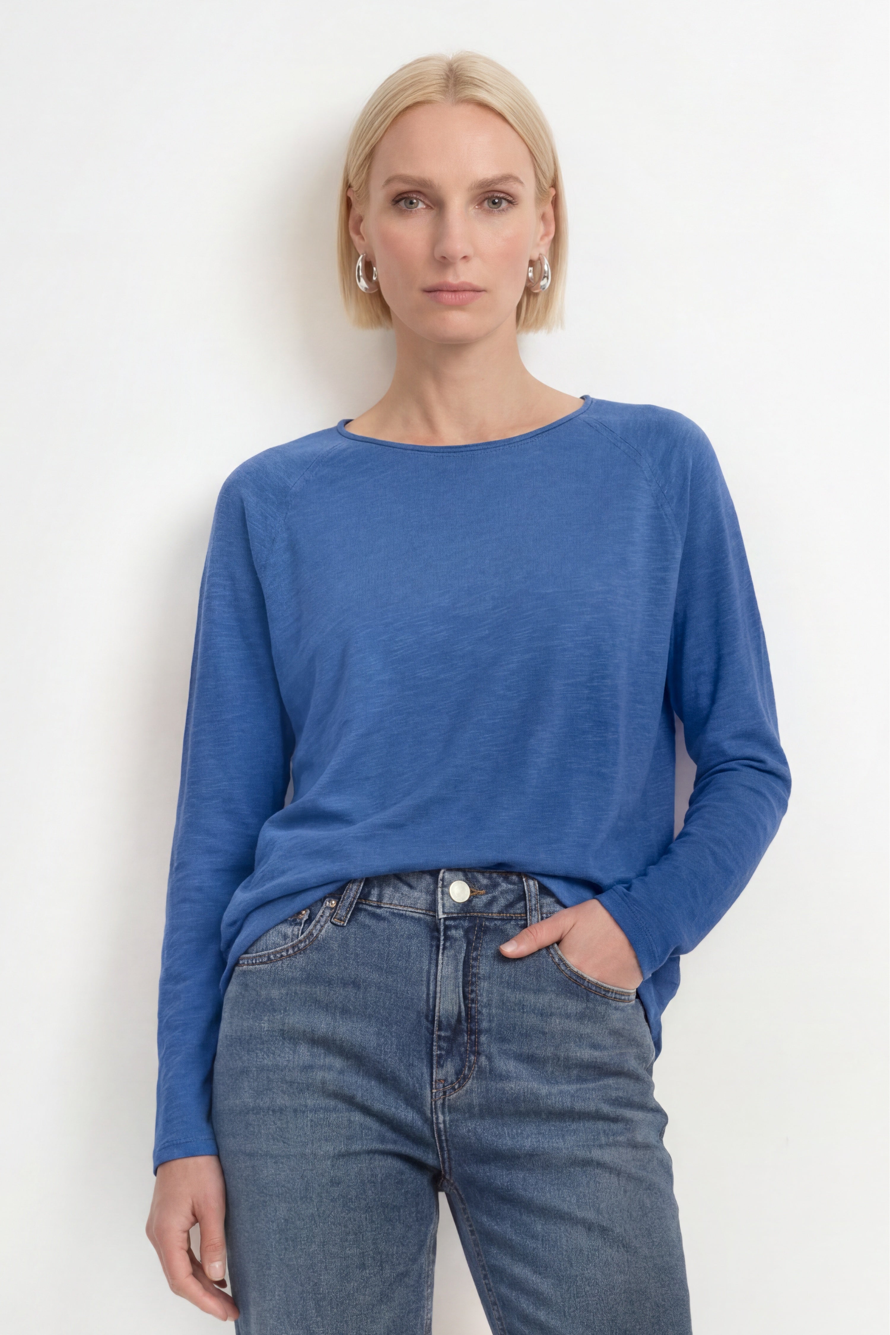 Baumwoll-Longsleeve mit Raglanärmeln-Rich & Royal