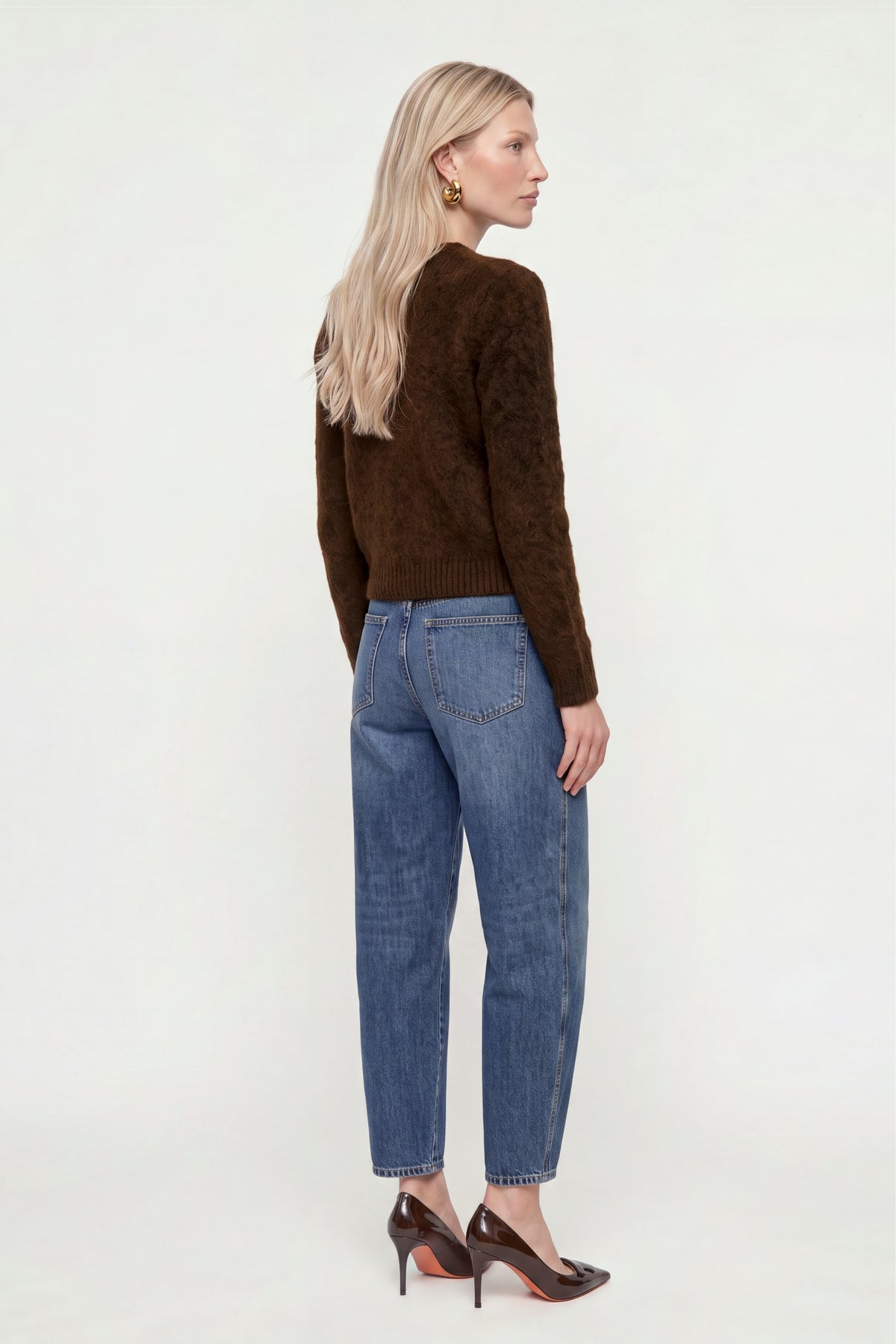 Kurz-Cardigan aus Wolle-Mix mit Mohair-Rich & Royal