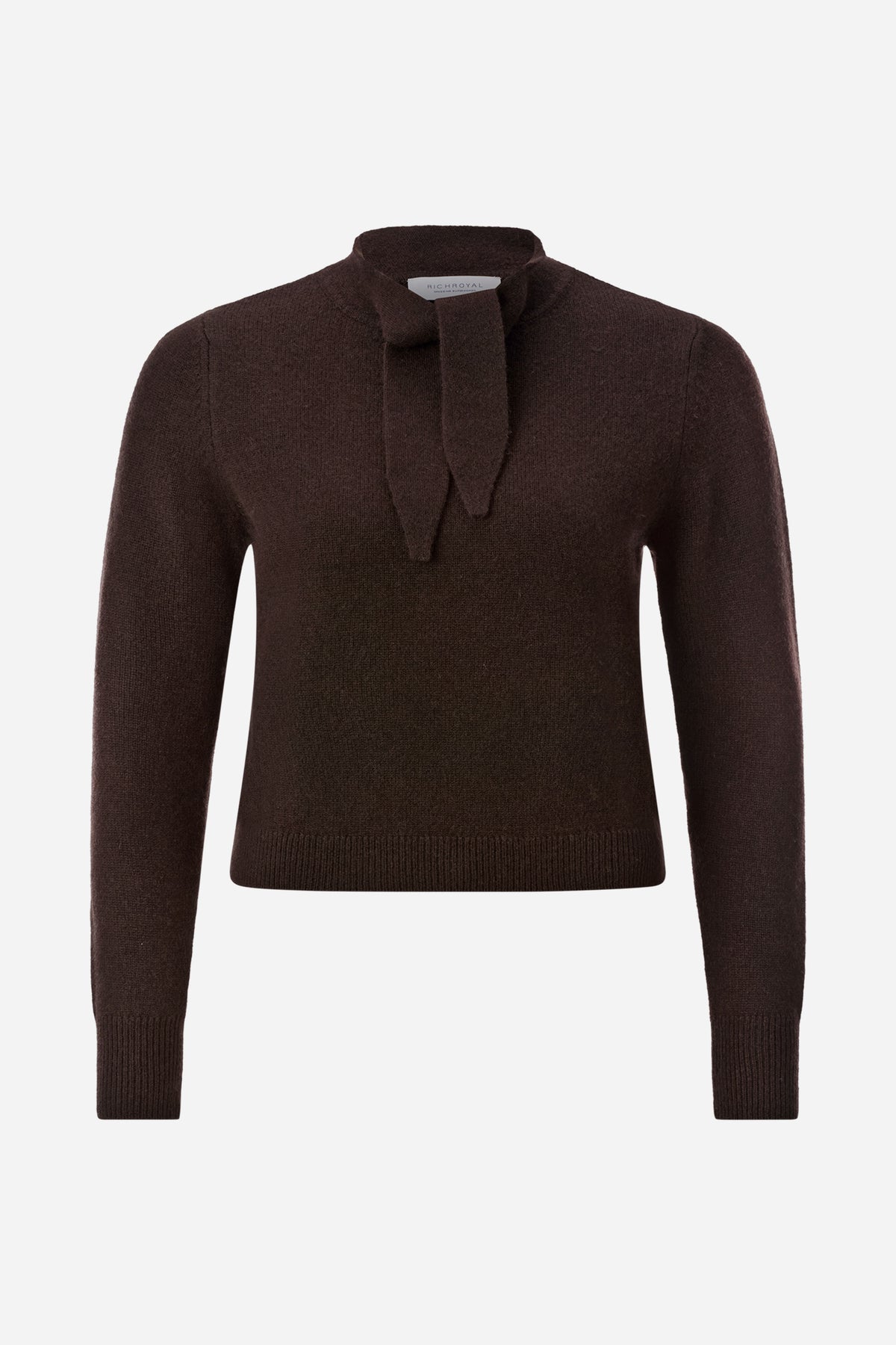 Merino-Kaschmir-Pullover mit Schleifenkragen-Rich & Royal