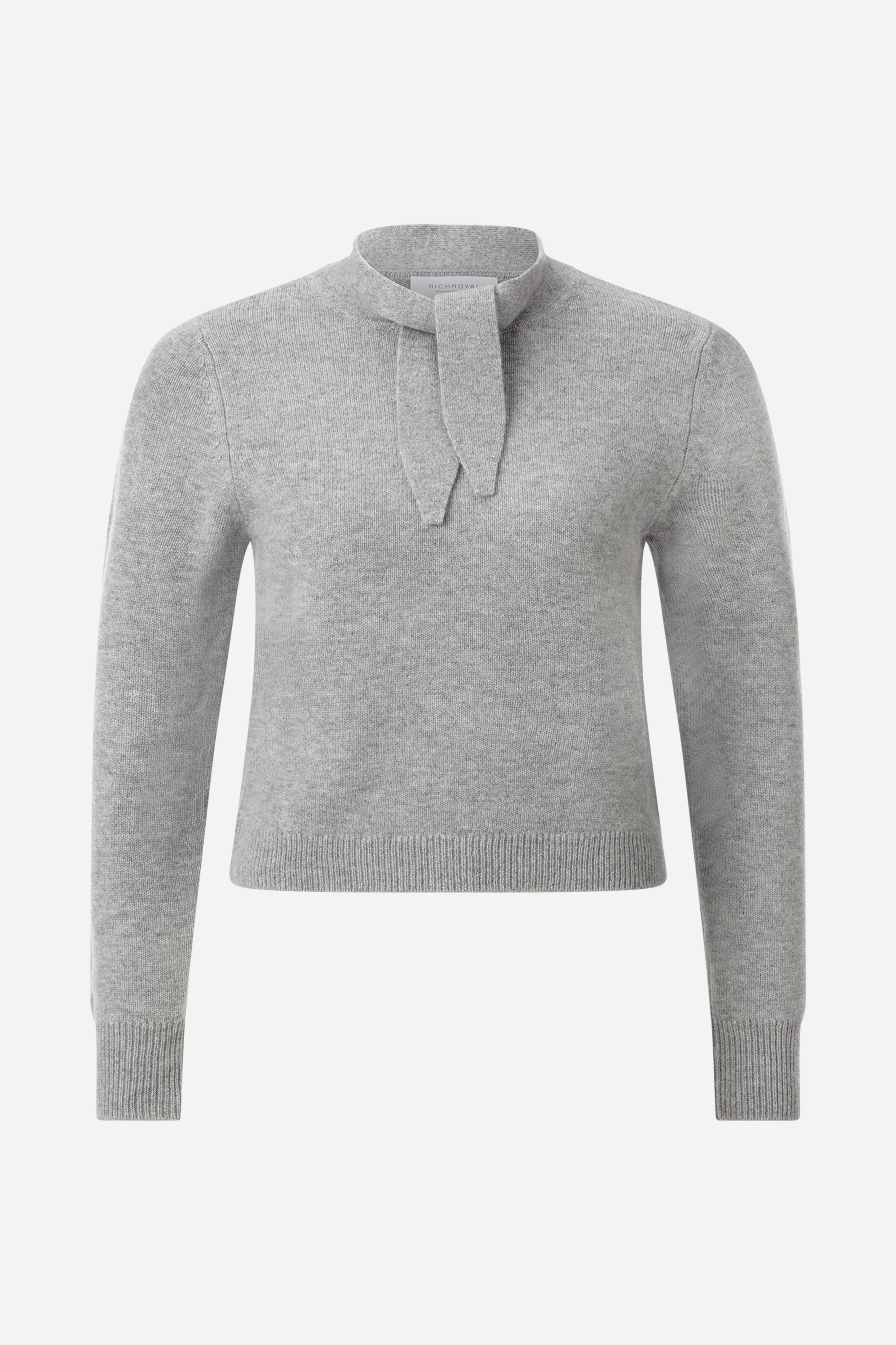 Merino-Kaschmir-Pullover mit Schleifenkragen-Rich & Royal