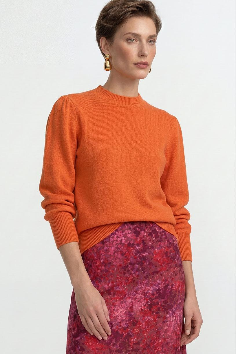 Kaschmirpullover mit Puffärmeln-Rich & Royal