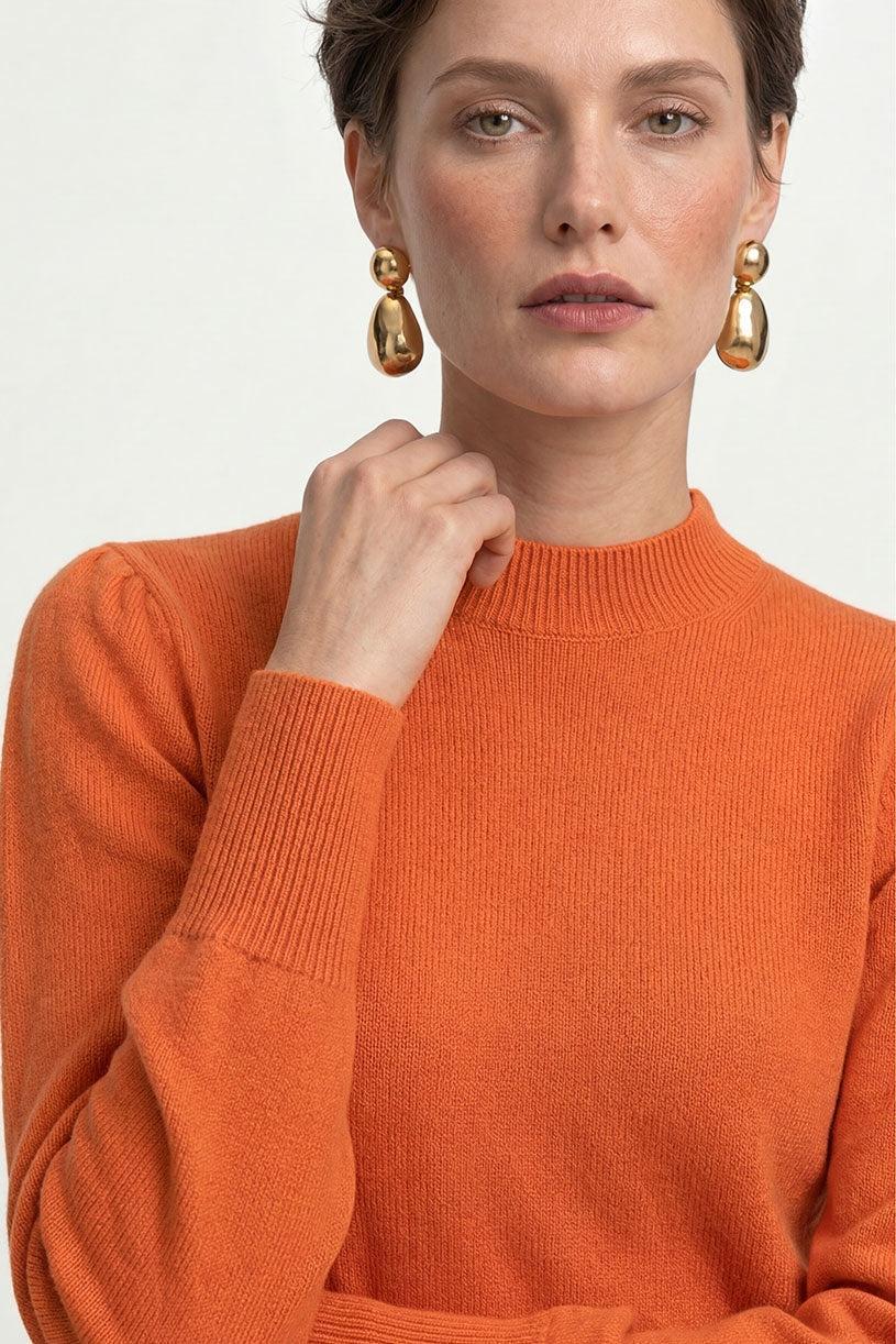 Kaschmirpullover mit Puffärmeln-Rich & Royal