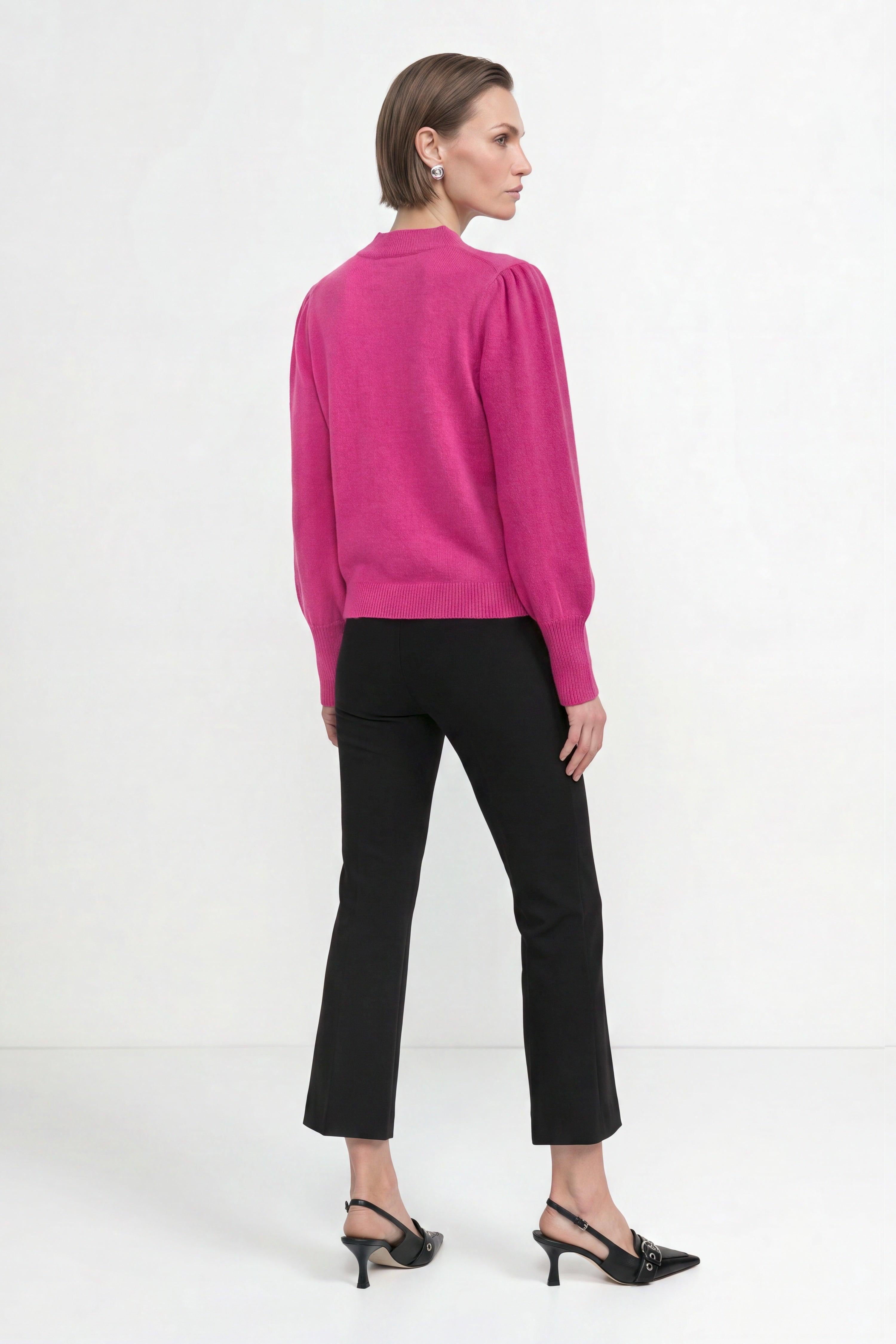Kaschmirpullover mit Puffärmeln-Rich & Royal