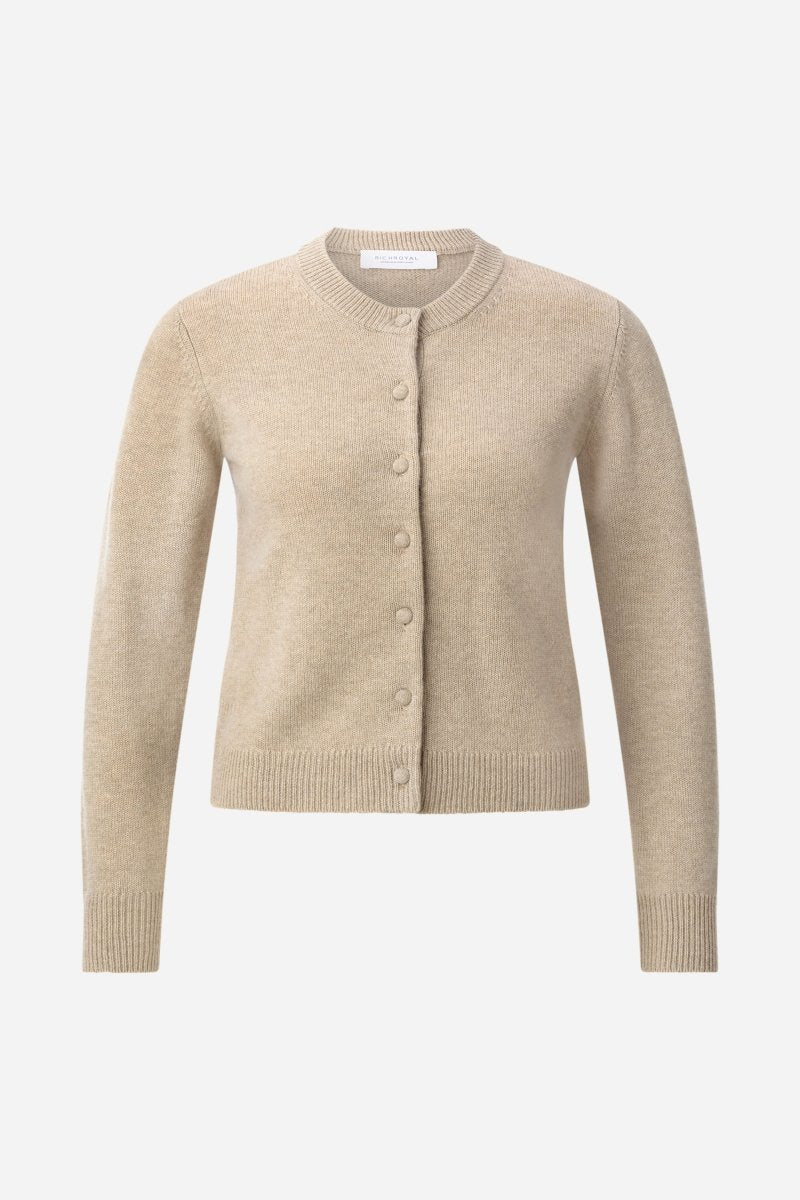 Cropped Cardigan aus Merino-Mix-Rich & Royal