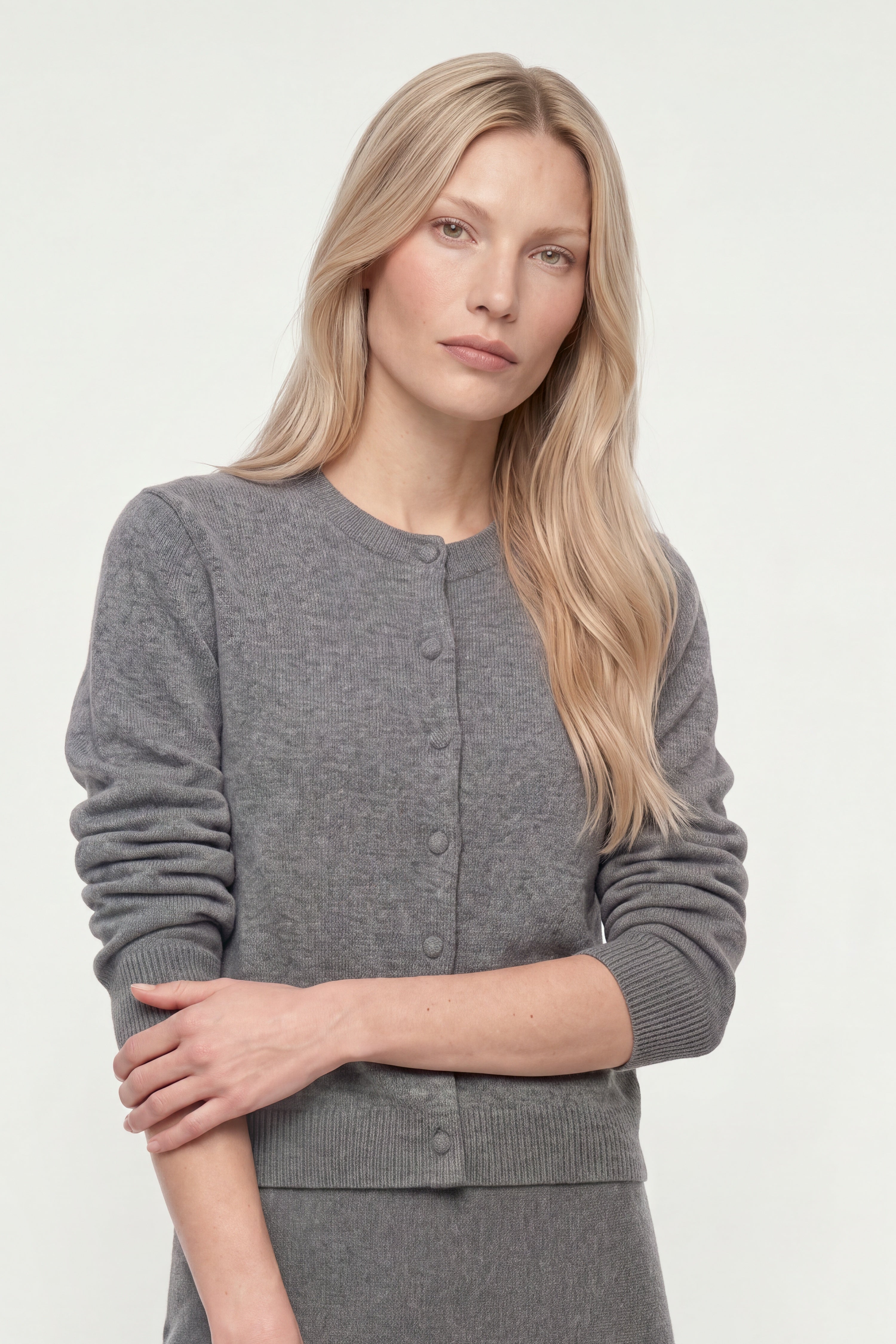 Cropped Cardigan aus Merino-Mix-Rich & Royal